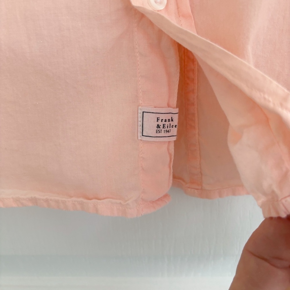 Frank & Eileen Peach Barry Button Up Shirt XS Coastal Classic - Picture 4 of 9